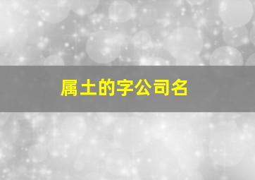 属土的字公司名