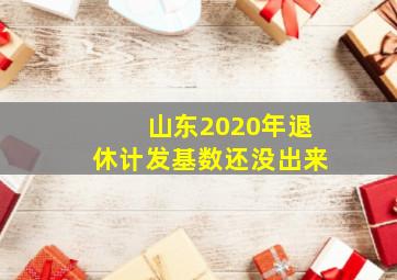 山东2020年退休计发基数还没出来