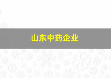 山东中药企业