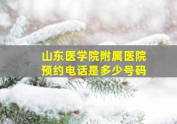 山东医学院附属医院预约电话是多少号码