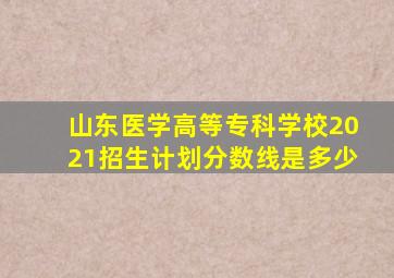 山东医学高等专科学校2021招生计划分数线是多少