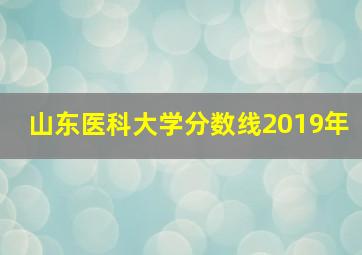 山东医科大学分数线2019年