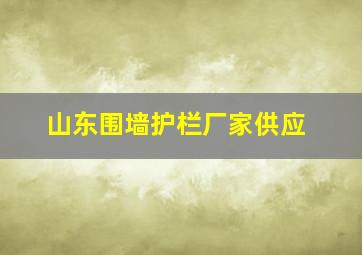 山东围墙护栏厂家供应