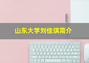 山东大学刘佳琪简介