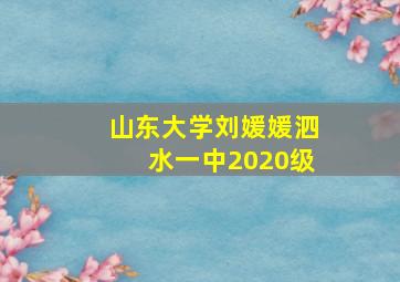 山东大学刘媛媛泗水一中2020级