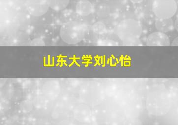 山东大学刘心怡