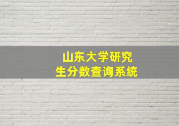 山东大学研究生分数查询系统