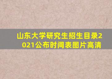 山东大学研究生招生目录2021公布时间表图片高清