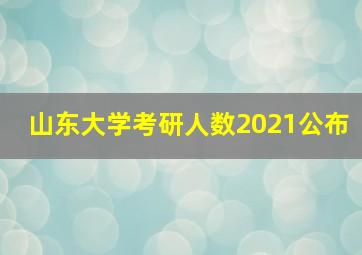 山东大学考研人数2021公布