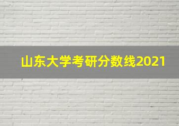 山东大学考研分数线2021