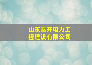 山东泰开电力工程建设有限公司