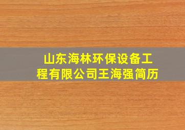 山东海林环保设备工程有限公司王海强简历