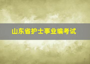 山东省护士事业编考试