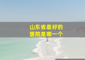 山东省最好的医院是哪一个