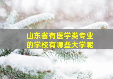 山东省有医学类专业的学校有哪些大学呢