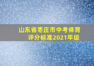 山东省枣庄市中考体育评分标准2021年级