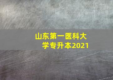 山东第一医科大学专升本2021