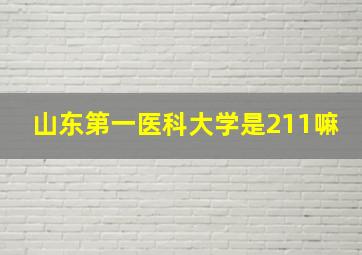 山东第一医科大学是211嘛