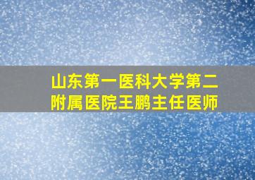 山东第一医科大学第二附属医院王鹏主任医师