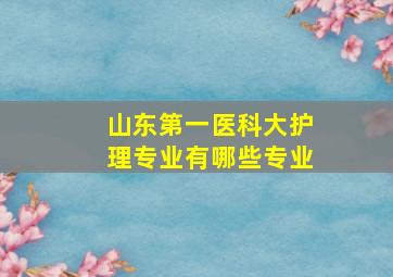 山东第一医科大护理专业有哪些专业