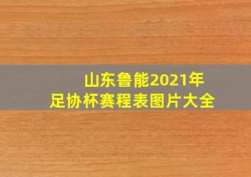 山东鲁能2021年足协杯赛程表图片大全