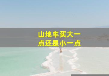 山地车买大一点还是小一点