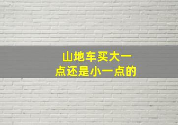 山地车买大一点还是小一点的