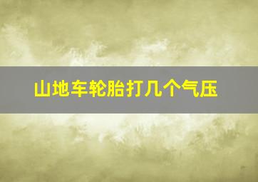 山地车轮胎打几个气压