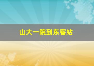 山大一院到东客站