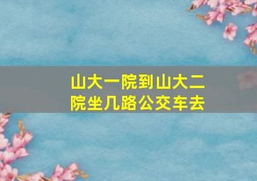 山大一院到山大二院坐几路公交车去