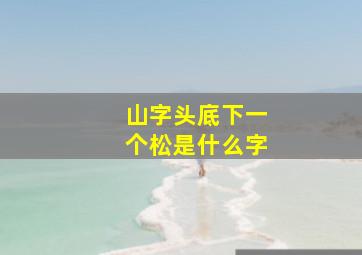 山字头底下一个松是什么字