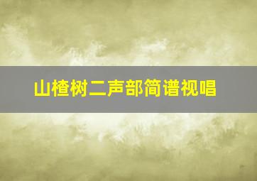 山楂树二声部简谱视唱