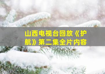 山西电视台回放《护航》第二集全片内容