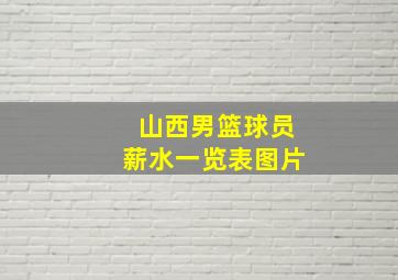 山西男篮球员薪水一览表图片