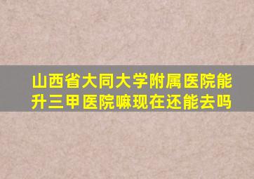 山西省大同大学附属医院能升三甲医院嘛现在还能去吗