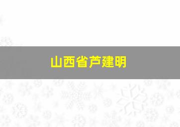 山西省芦建明