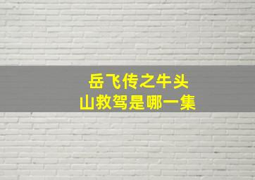 岳飞传之牛头山救驾是哪一集