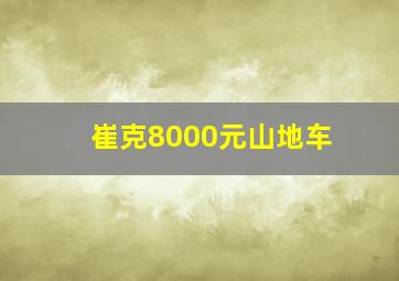 崔克8000元山地车