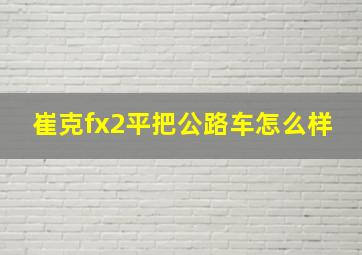 崔克fx2平把公路车怎么样