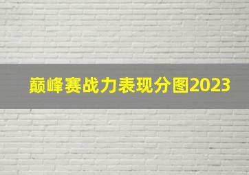 巅峰赛战力表现分图2023