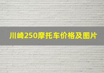 川崎250摩托车价格及图片