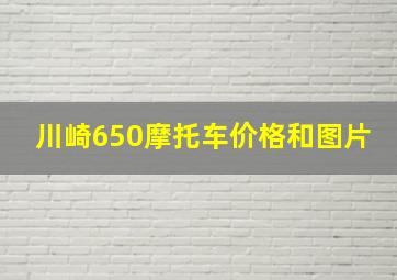 川崎650摩托车价格和图片