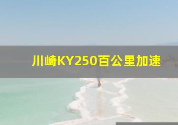 川崎KY250百公里加速