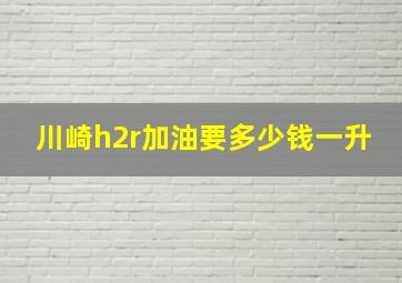 川崎h2r加油要多少钱一升