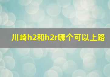 川崎h2和h2r哪个可以上路