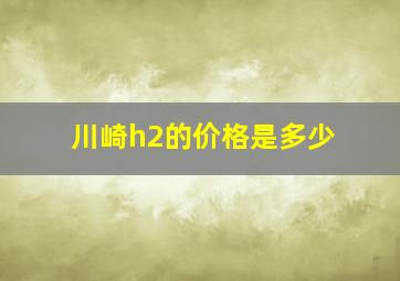 川崎h2的价格是多少