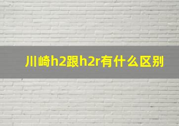 川崎h2跟h2r有什么区别