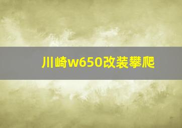 川崎w650改装攀爬