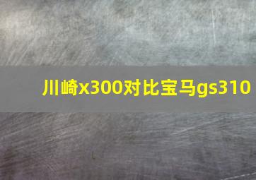 川崎x300对比宝马gs310