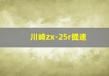 川崎zx-25r提速